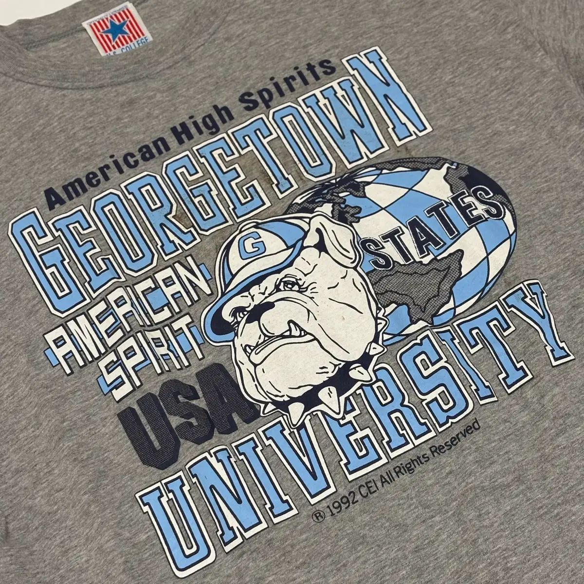 ジョージタウン ブルドッグ グラフィック Tシャツ Georgetown Hoyas 