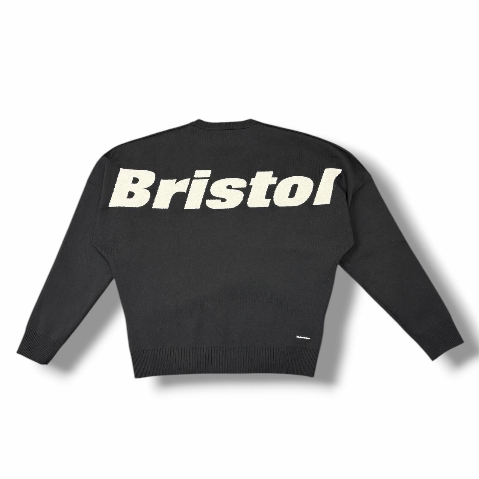 新品未使用　タグ付き　FCRB 242109 ロゴ　クルーネック　長袖　ニット 参考上代23100円 F.C.Real Bristol BIG LOGO CREWNECK KNIT ビッグロゴ