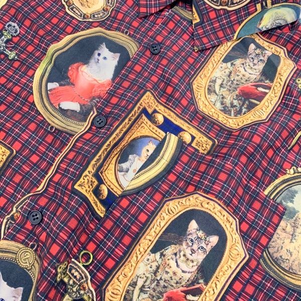 &ellecy アンドエルシー Lois CRAYON 猫貴族 チェック シャツ ブラウス