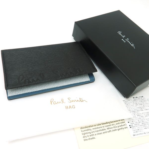 Paul Smith クロップドロゴ 名刺入れ 553408 P042 カードケース 黒