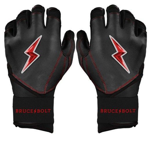 ブルースボルト　野球　ソフトボール　バッティンググローブ　ロングカフ　ブラック　　Bear Series Long Cuff Batting Gloves - Black