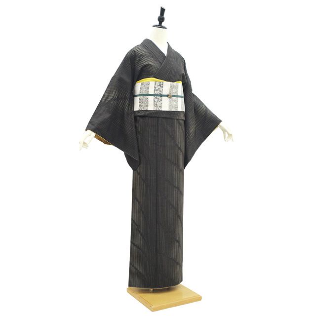 新古品】 牛首紬 着物 未使用 正絹 本場牛首紬 石川県指定無形文化財