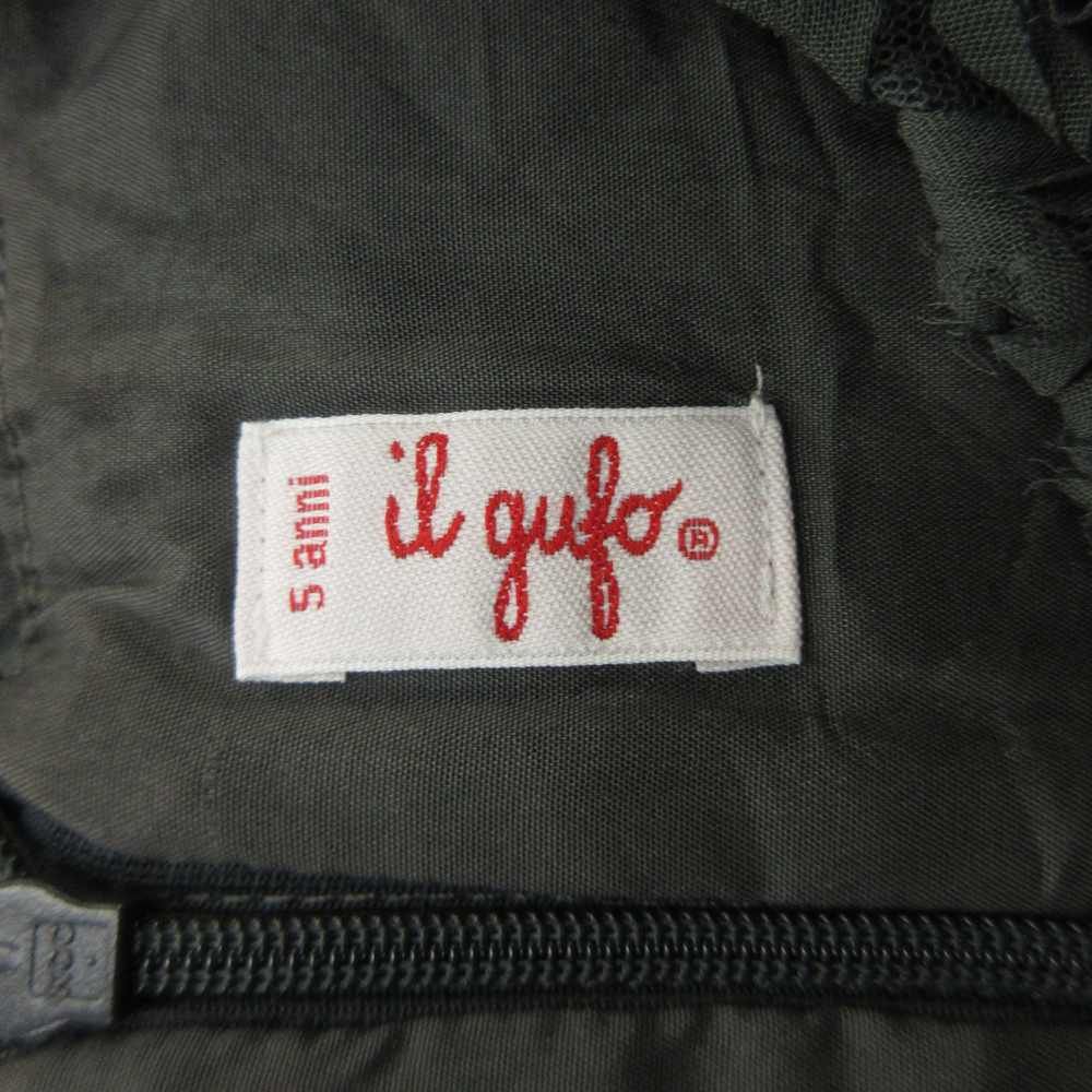 イルグッフォ il gufo ワンピース キッズ 子供服 ノースリーブ ひざ丈 薔薇 ローズモチーフ 5 グレー /XZ ECC003