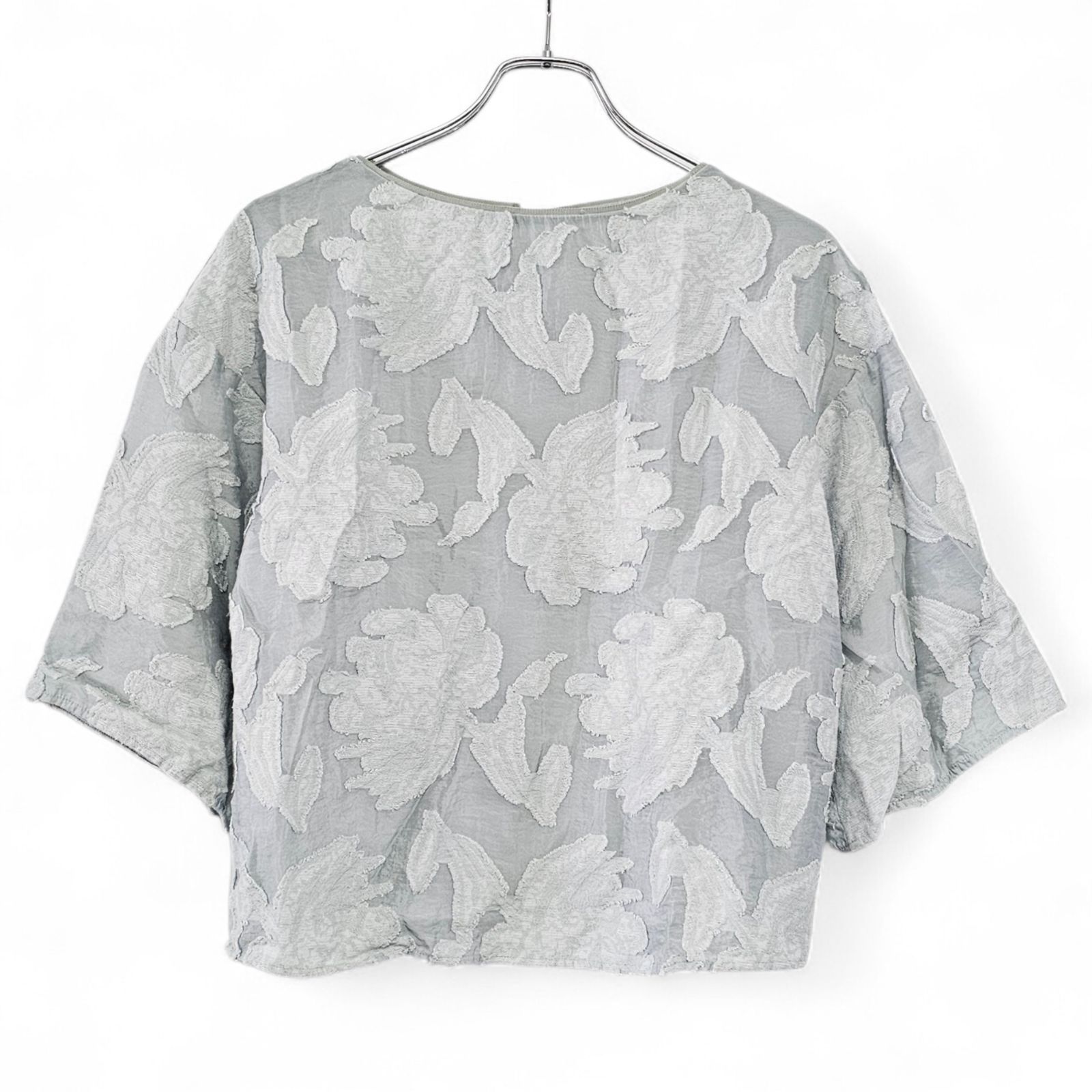 UNITED ARROWS ユナイテッドアローズ ブルーグレー ジャガード カット 