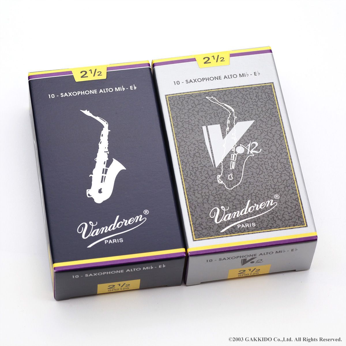 Vandoren (バンドレン)　アルトサックス用リード　Traditional ＆ V.12　[2-1/2]　【特価品】