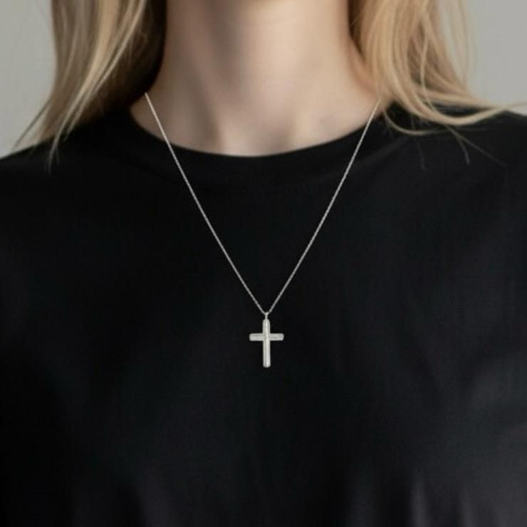 Tiffany&Co. ティファニー コンケーブ クロス ネックレス SV925 