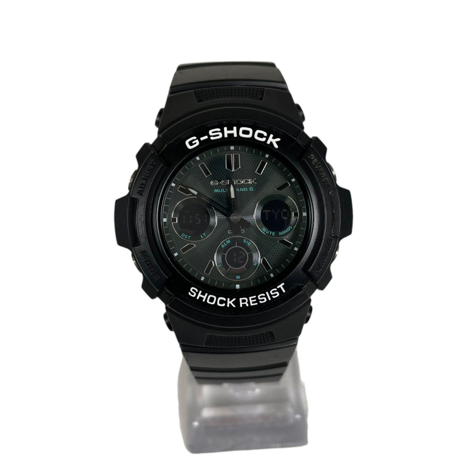 G-SHOCK ジーショック 腕時計 ソーラー ブラック アンド グリーン AWG 