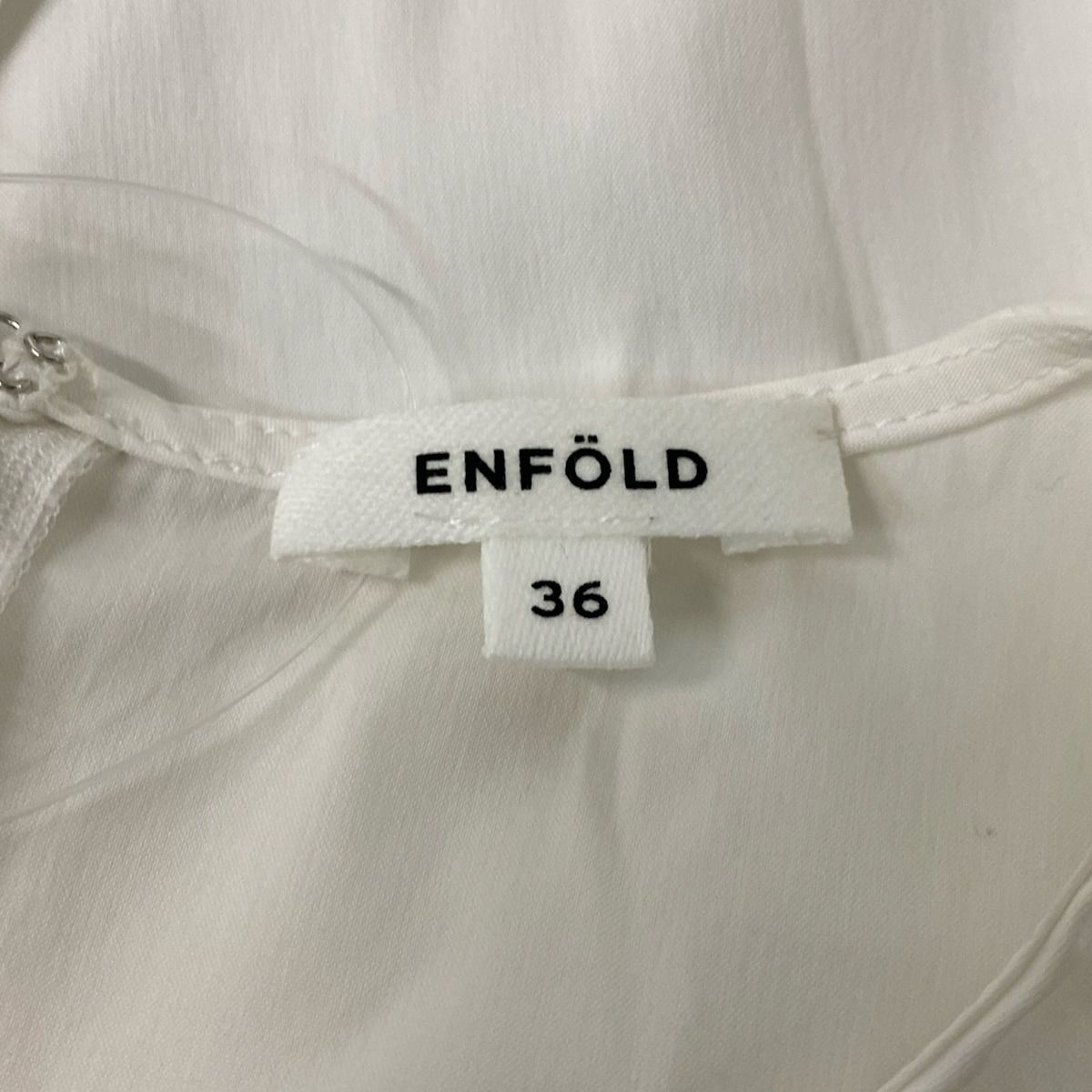 ENFOLD(エンフォルド) チュニック サイズ36 S レディース美品  白 リボン ENFOLD(エンフォルド) チュニック サイズ36 S レディース美品 白