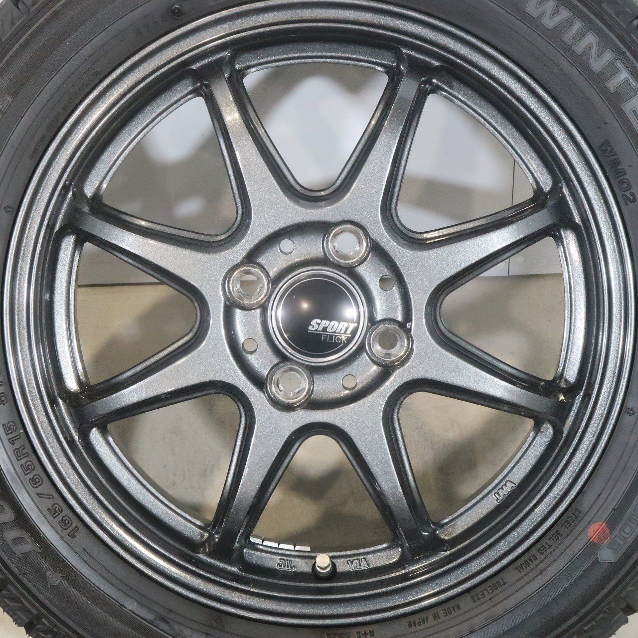 新車外し バリ溝 ソリオバンディット 165/65R15 純正アルミセット 4本