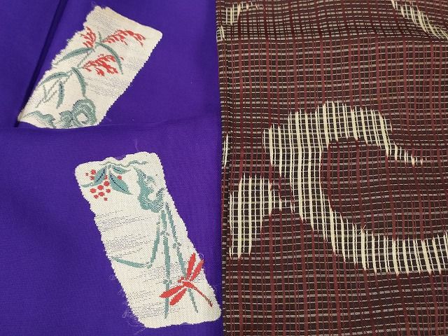 平和屋本店□夏物 小紋 絽 紗 まとめて20点 蜻蛉 花柄 手描き 着用可能