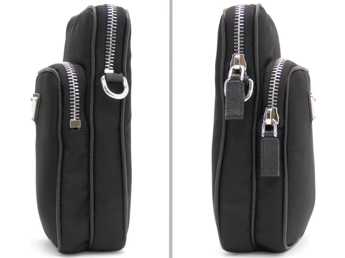 新品同様 プラダ PRADA Re-Nylon リナイロン サフィアーノ スマートフォンケース ショルダーポーチ ポシェット ポーチ 小物入れ マルチケース NERO ブラック リナイロン 再生ナイロン レザー 2ZT066 新品同様】プラダ PRADA Re-Nylon リナイロン サフィアーノ