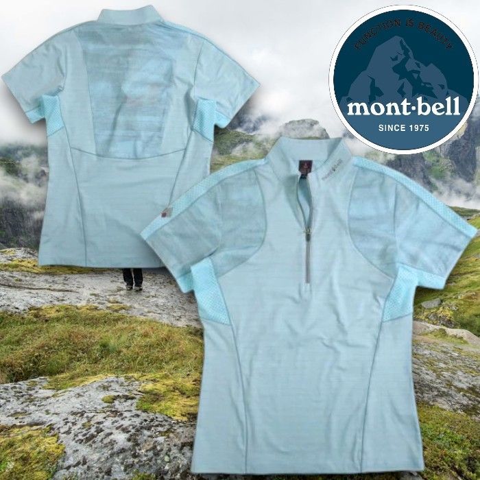モンベル mont-bell クール ハーフジップ - mont ショートスリーブ
