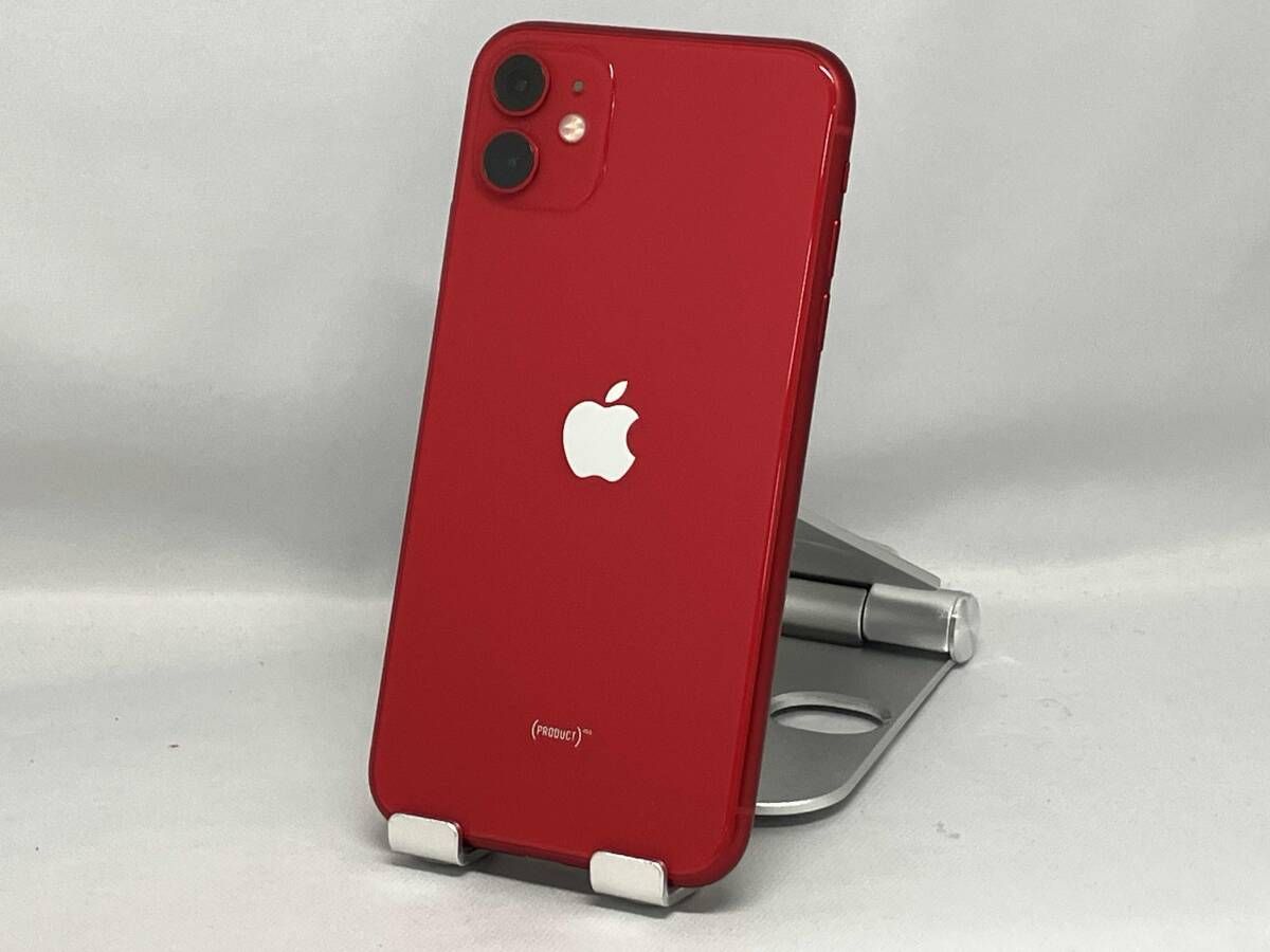 au 【SIMロックなし】MWLV2J/A iPhone 11 64GB レッド au - メルカリ