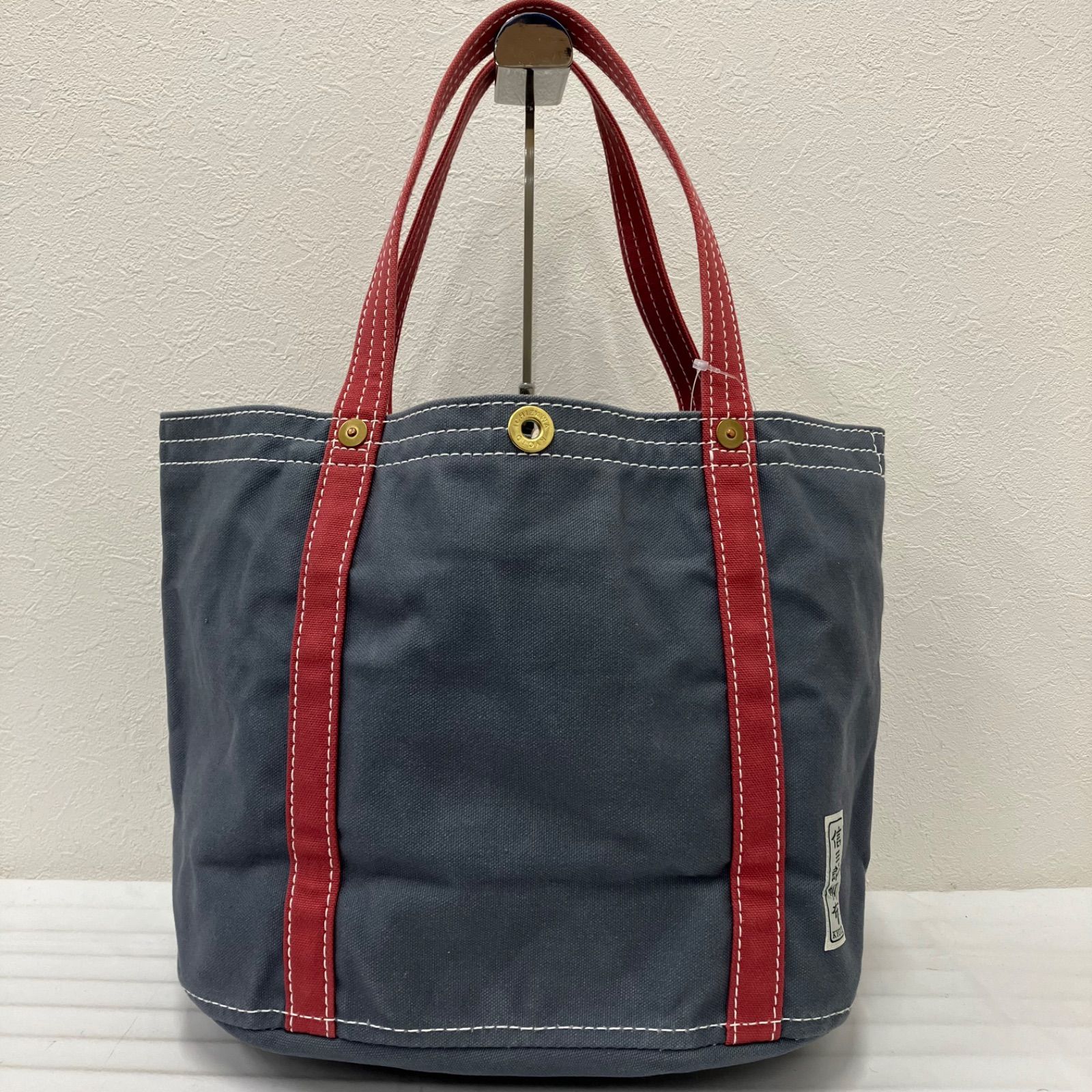1953 信三郎帆布 トートバッグ ハンドバッグ グレー ピンク レディース 