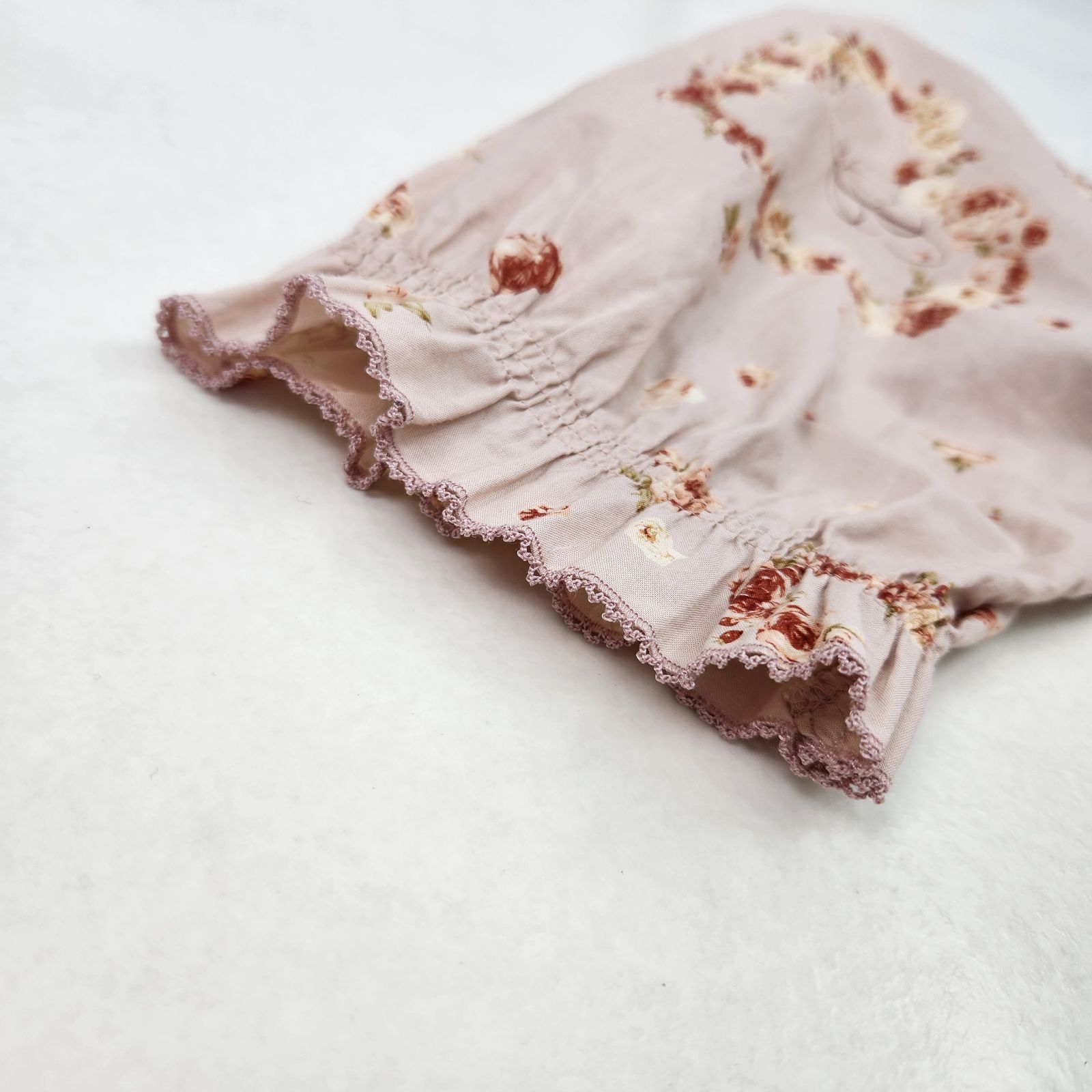 美品 PINK HOUSE ロングワンピース ピコフリル 花柄 ボリューム マキシ
