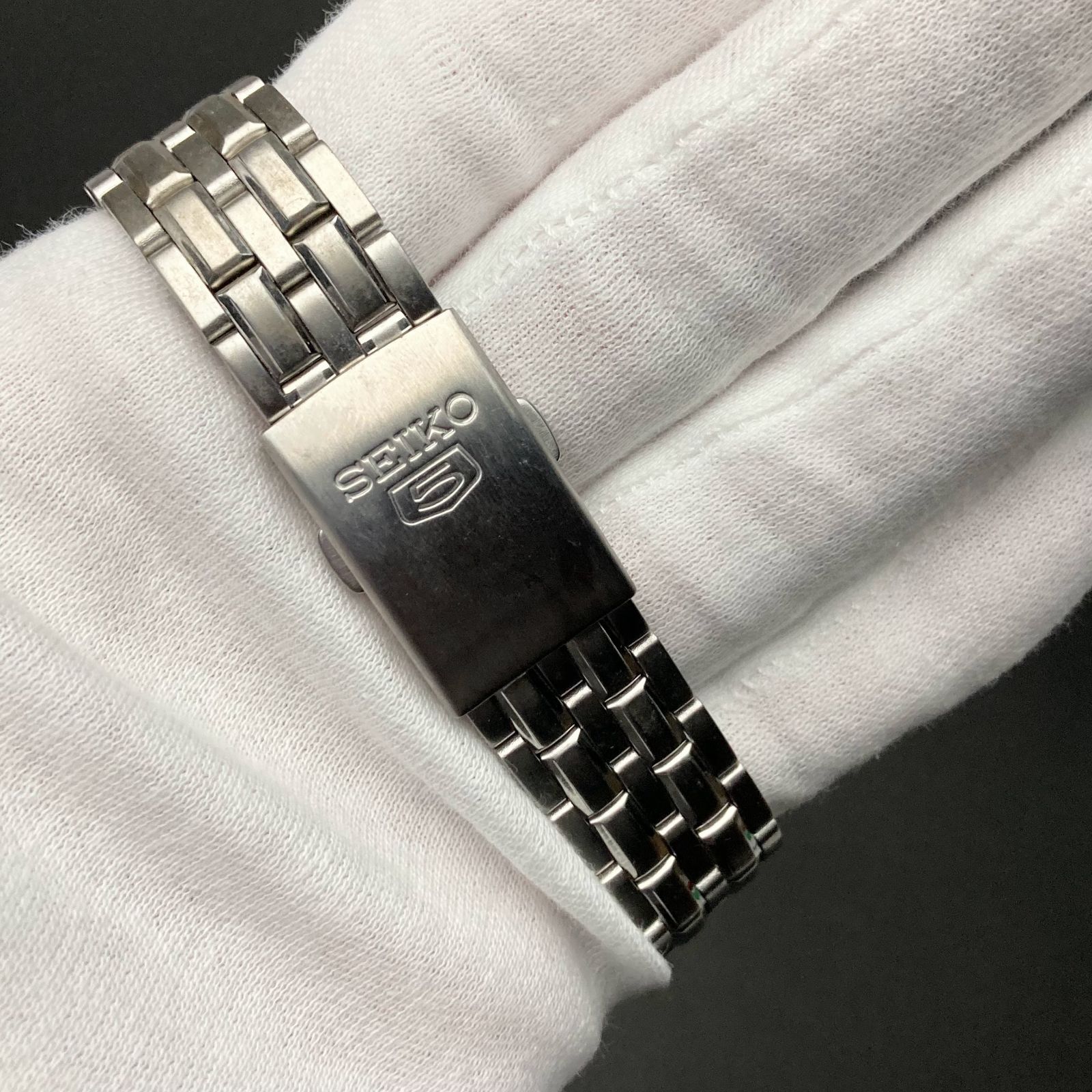 稼働品 SEIKO セイコー 7S26-01T0 セイコー5 ネイビー文字盤 自動巻き 