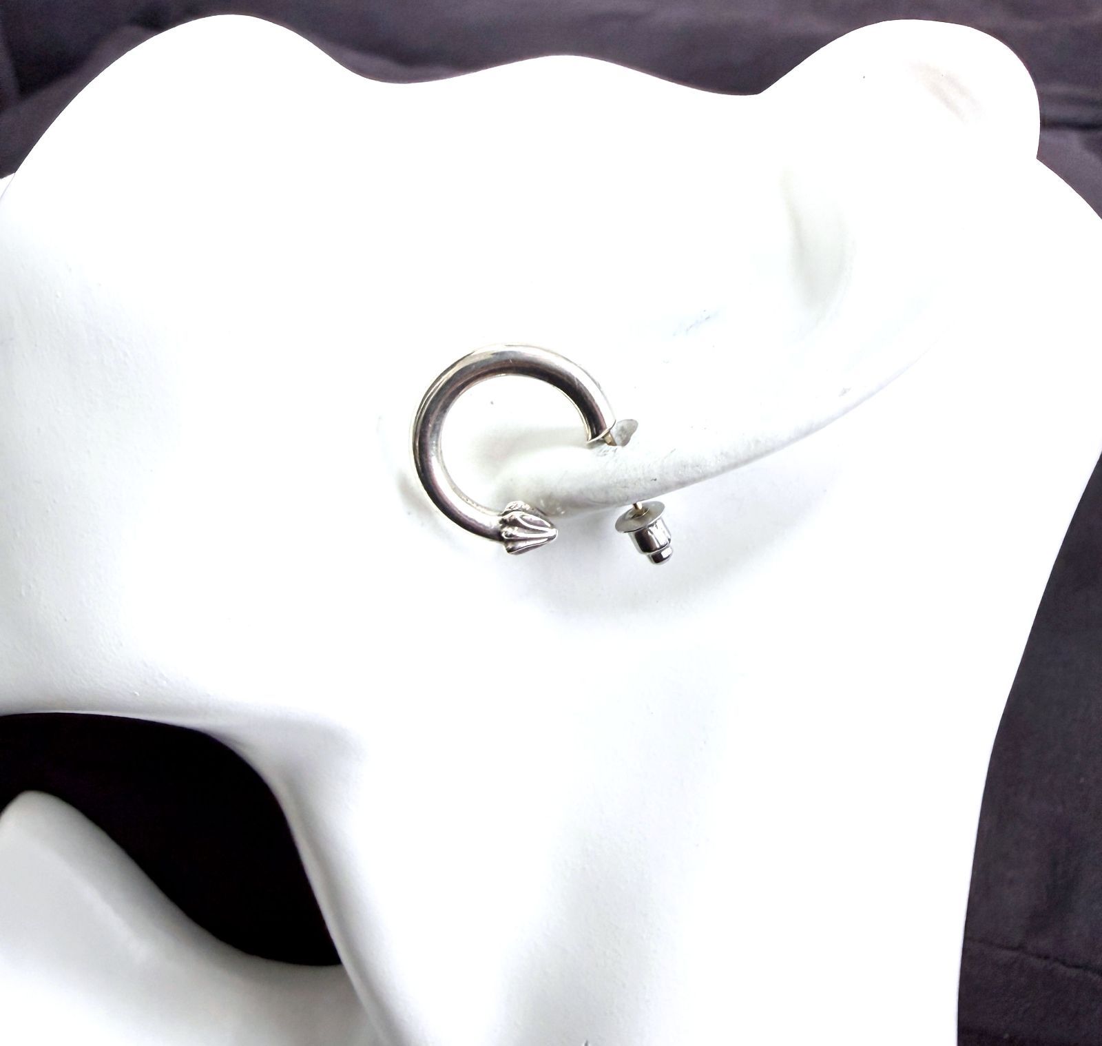 保証書有 CHROME HEARTS HOOP PLAIN クロムハーツ ピアス CHROME