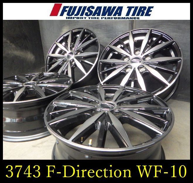 【3743】B▲送料無料▲F-Direction WF-10▲15x6.0J 5穴 PCD114.3 +53▲4本 26102488