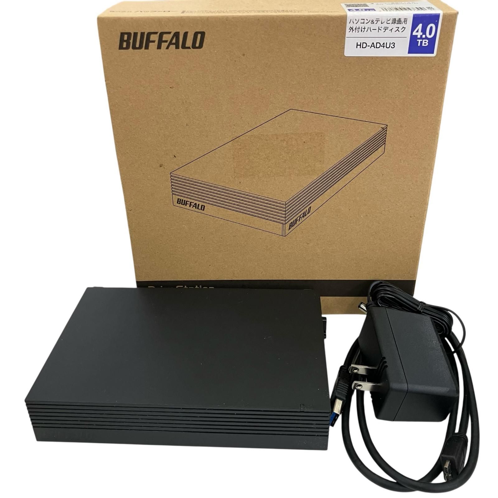 動作未確認 BUFFALO 4TB 外付けHDD HD-AD4U3 - メルカリ