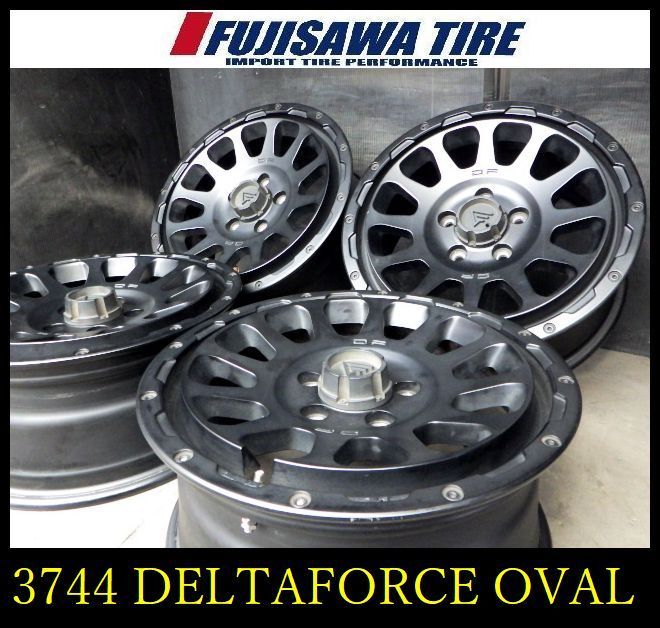 【3744】A▲送料無料▲DELTA FORCE OVAL▲16x7.0J 5穴 PCD114.3 +35▲4本 26102489