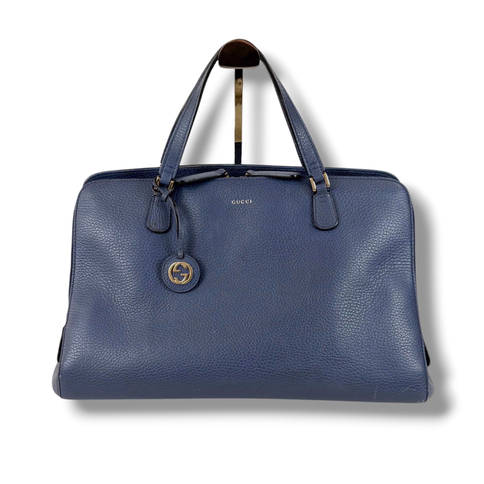 GUCCI グッチ ハンドバッグ 388558 レザー ブルー インターロッキングG 