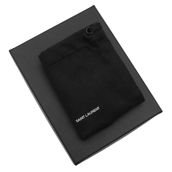 サンローラン SAINT LAURENT 三つ折り財布 YSL ロゴ コンパクト