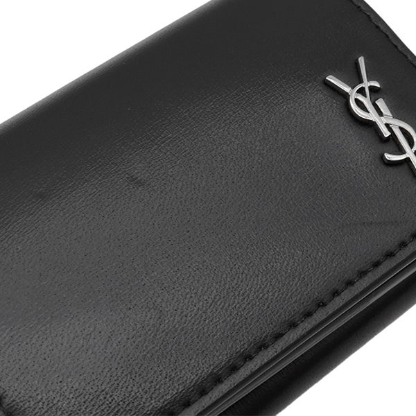 サンローラン SAINT LAURENT 三つ折り財布 YSL ロゴ コンパクト