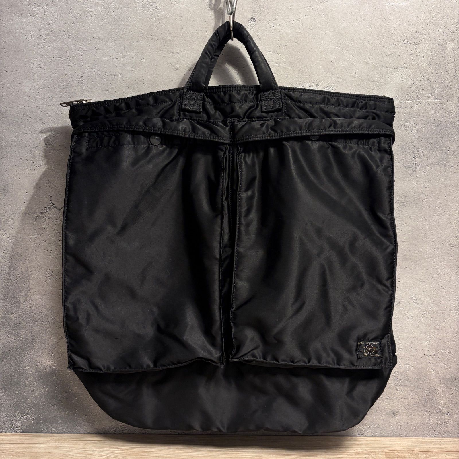 PORTER タンカー ヘルメットバッグ ブラック 旧ファスナー ナイロン