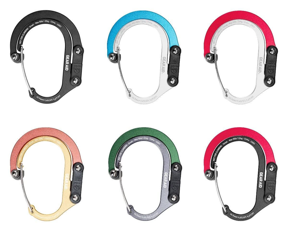 国内正規品 HERO CLIP Small ヒーロークリップ スモール カラビナ 型 フック バックハンガー 静止荷重 22kg (レッド & ブラック Red & Black)