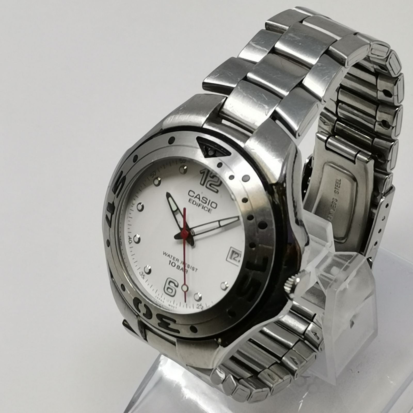 CASIO EDIFICE EF-102 カシオ エディフィス メンズ腕時計 文字盤白 