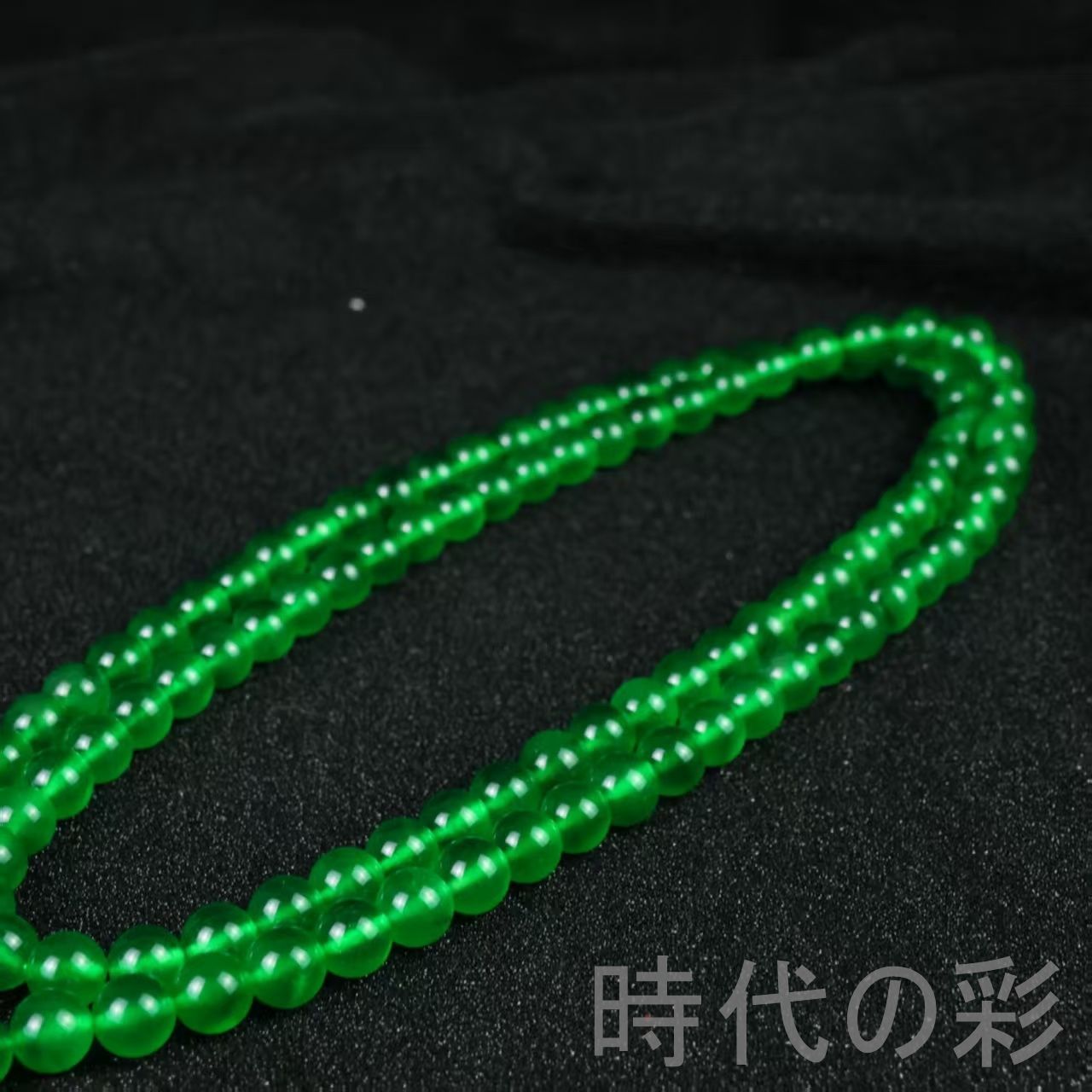 中国古美術 高冰種翡翠 仏珠 13mm 氷種氷透 強蛍光 ミャンマー天然翡翠 