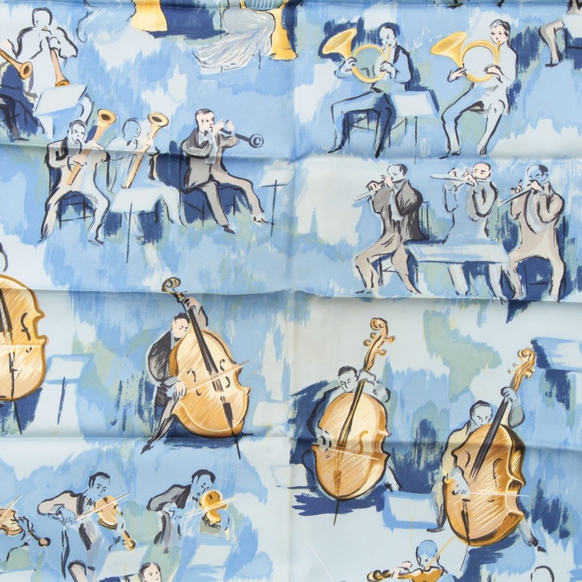 エルメス プチカレ concerto コンチェルト アート風楽器 スカーフ