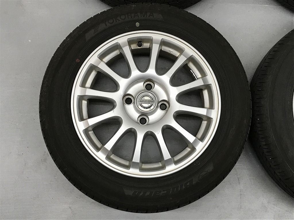 ◎キューブ用セット バリ溝 YOKOHAMA 175/65R15 23年製 純正ホイール 