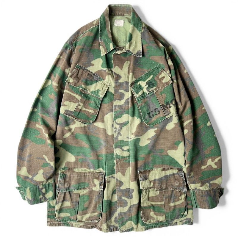 60s US ARMY 米軍実物 4th ERDL グリーンリーフ カモ ジャングル