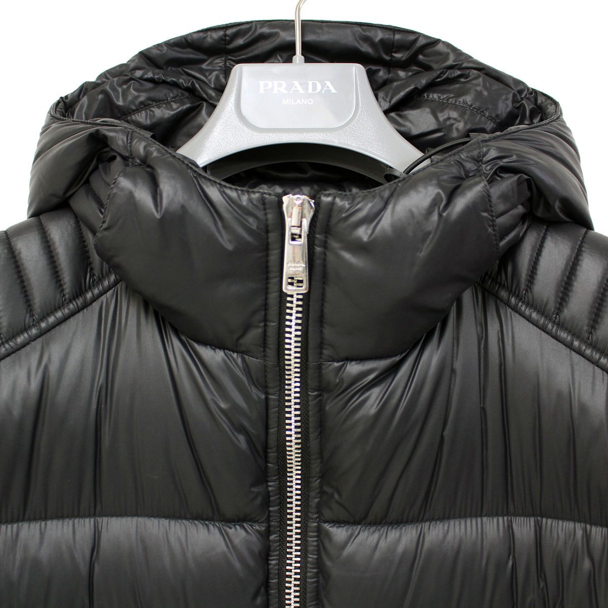 中古美品 PRADA プラダ SGA654 ダウンジャケット ブルゾン 三角ロゴ 
