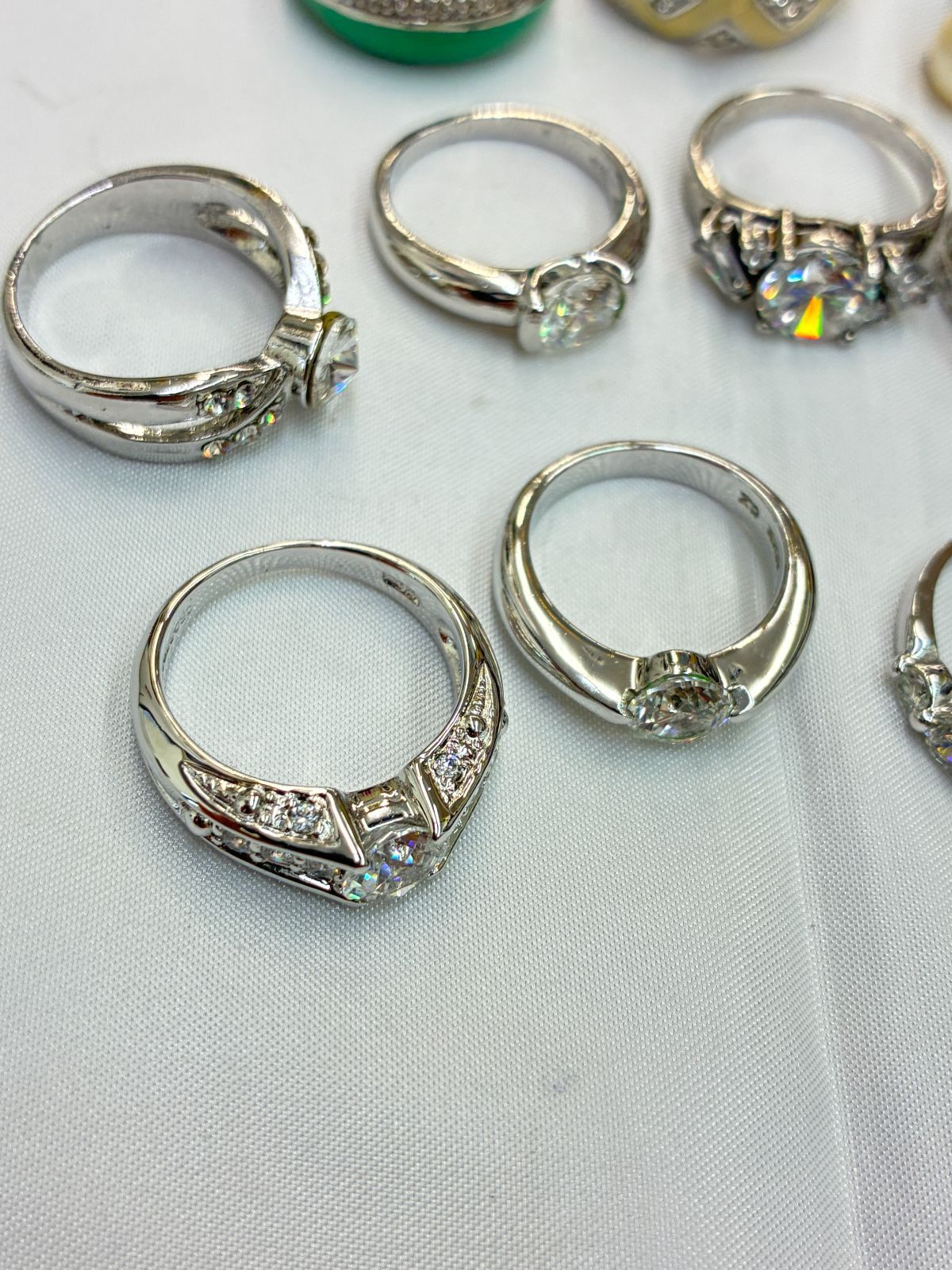 N【中古品】アクセサリー 指輪 13点 セット まとめ売り 石付き SV 925 