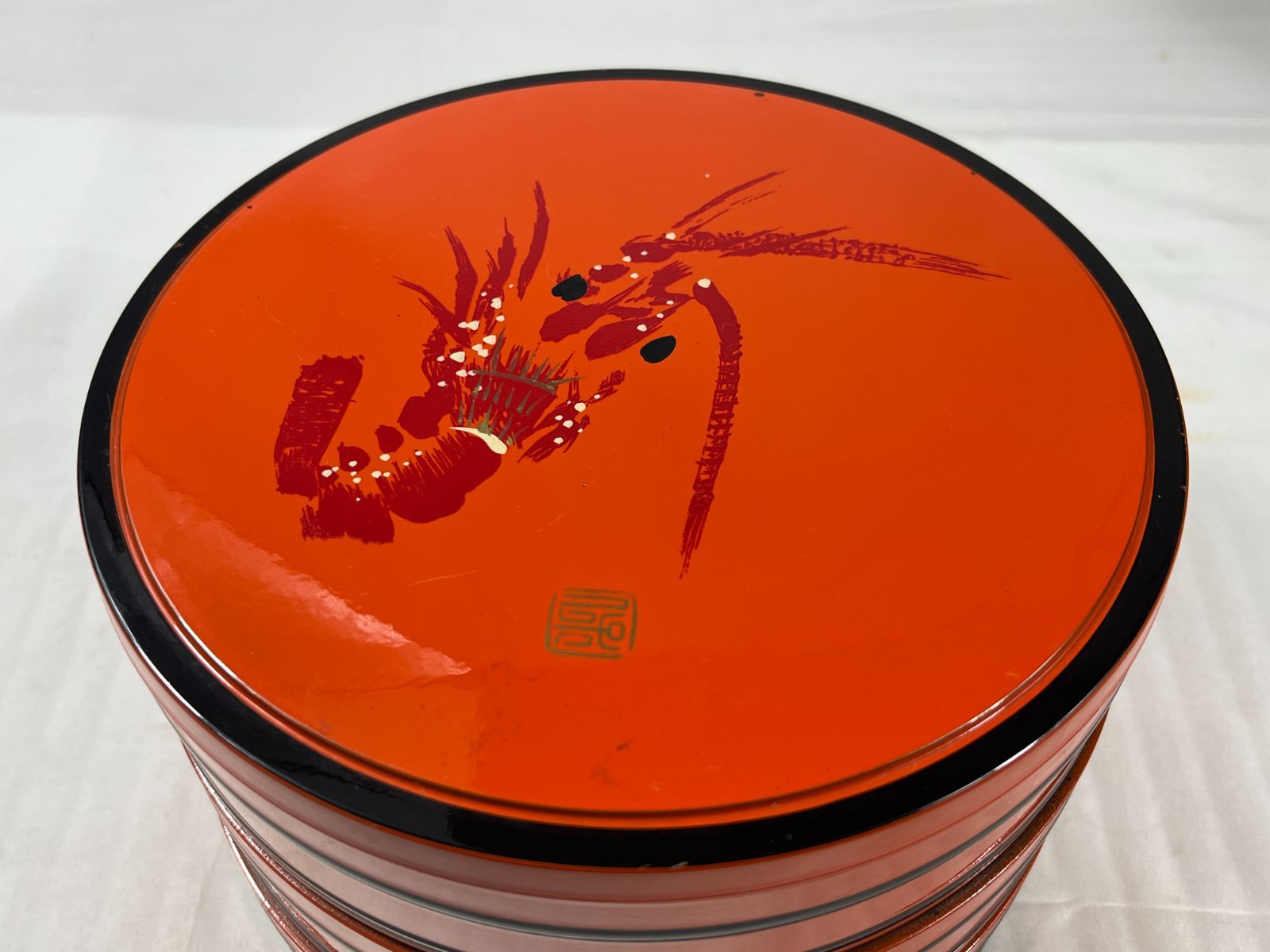 海老 3段重箱 重箱 エビ お盆 おせち 料理 正月 和食器 食器