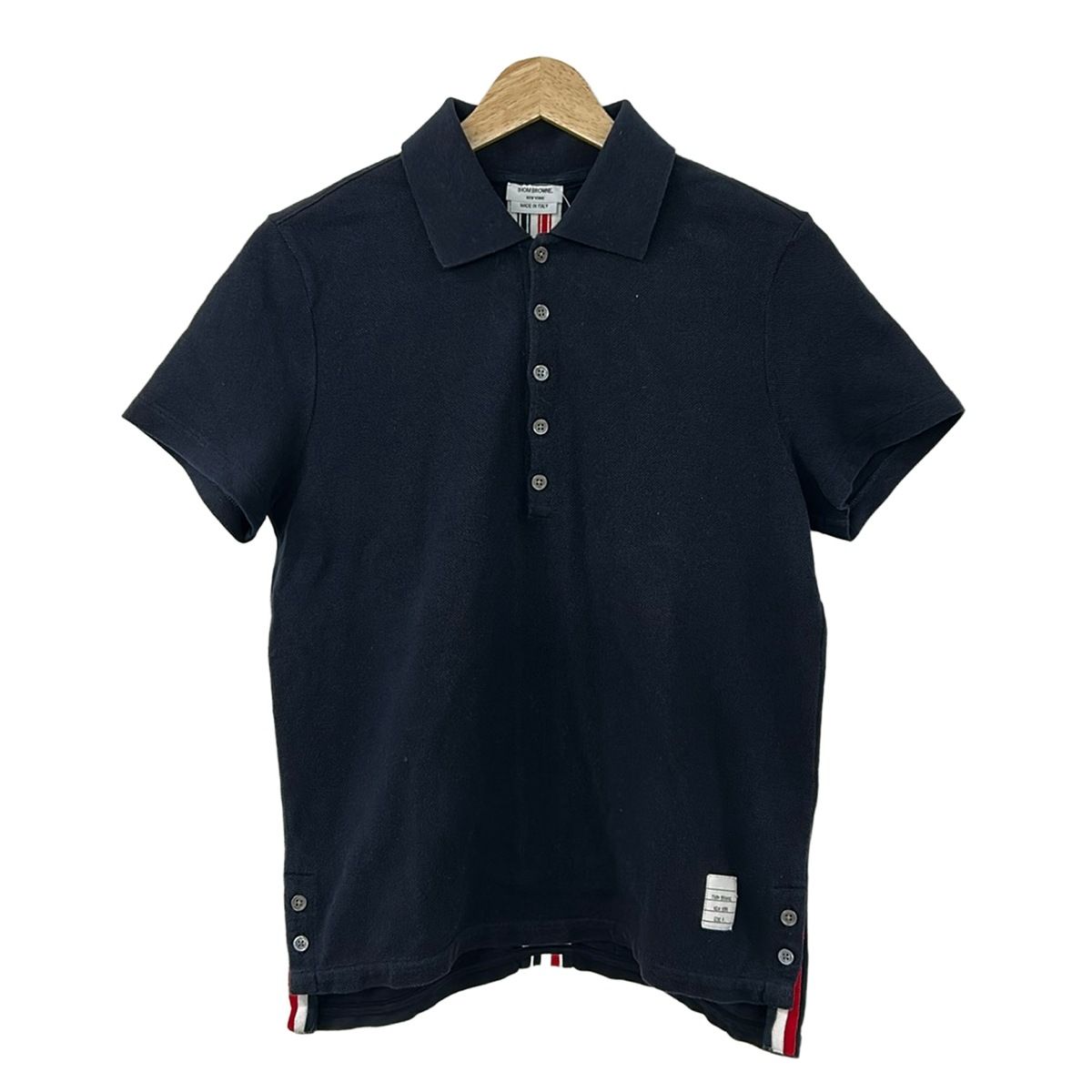 THOM BROWNE(トムブラウン) 半袖ポロシャツ サイズ0 XS メンズ美品 