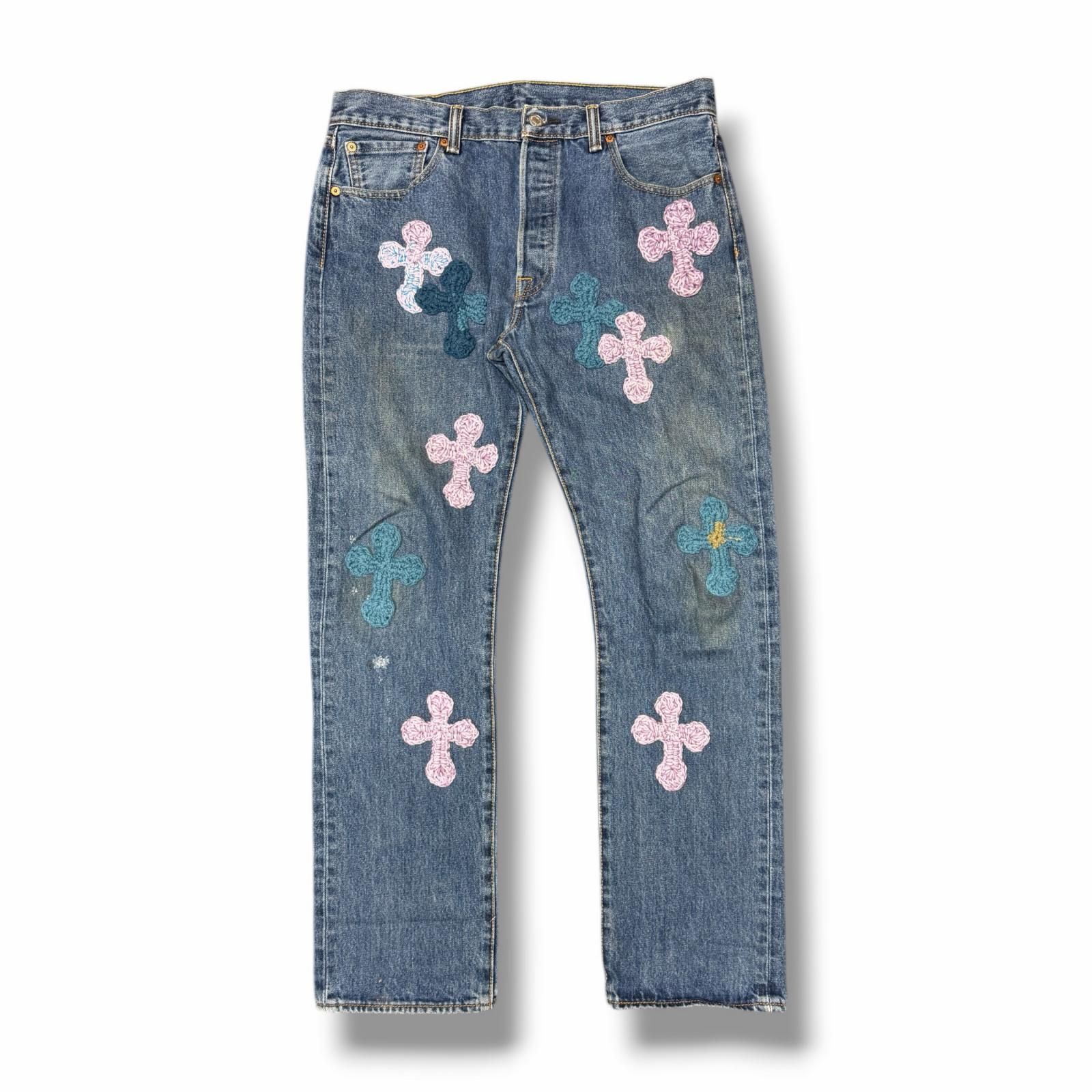 y.a.r.n クロスパッチデニム Y.A.R.N ヤーン ×Levis リーバイス 70507 