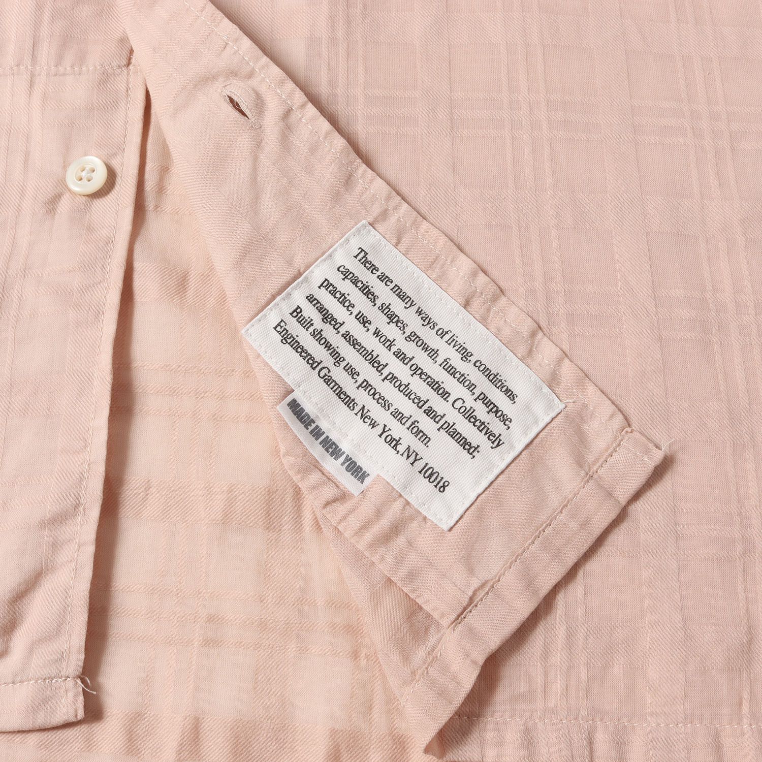Engineered Garments エンジニアドガーメンツ シャツ スモークピンク
