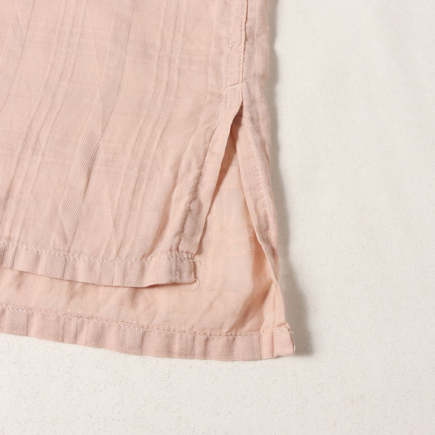 Engineered Garments エンジニアドガーメンツ シャツ スモークピンク サイズ:M | シャドーチェック ショートスリーブ キャンプシャツ Camp shirts | 半袖 ショート ハーフ スリーブ【メンズ】【中古】 Engineered Garments エンジニアドガーメンツ シャツ スモークピンク