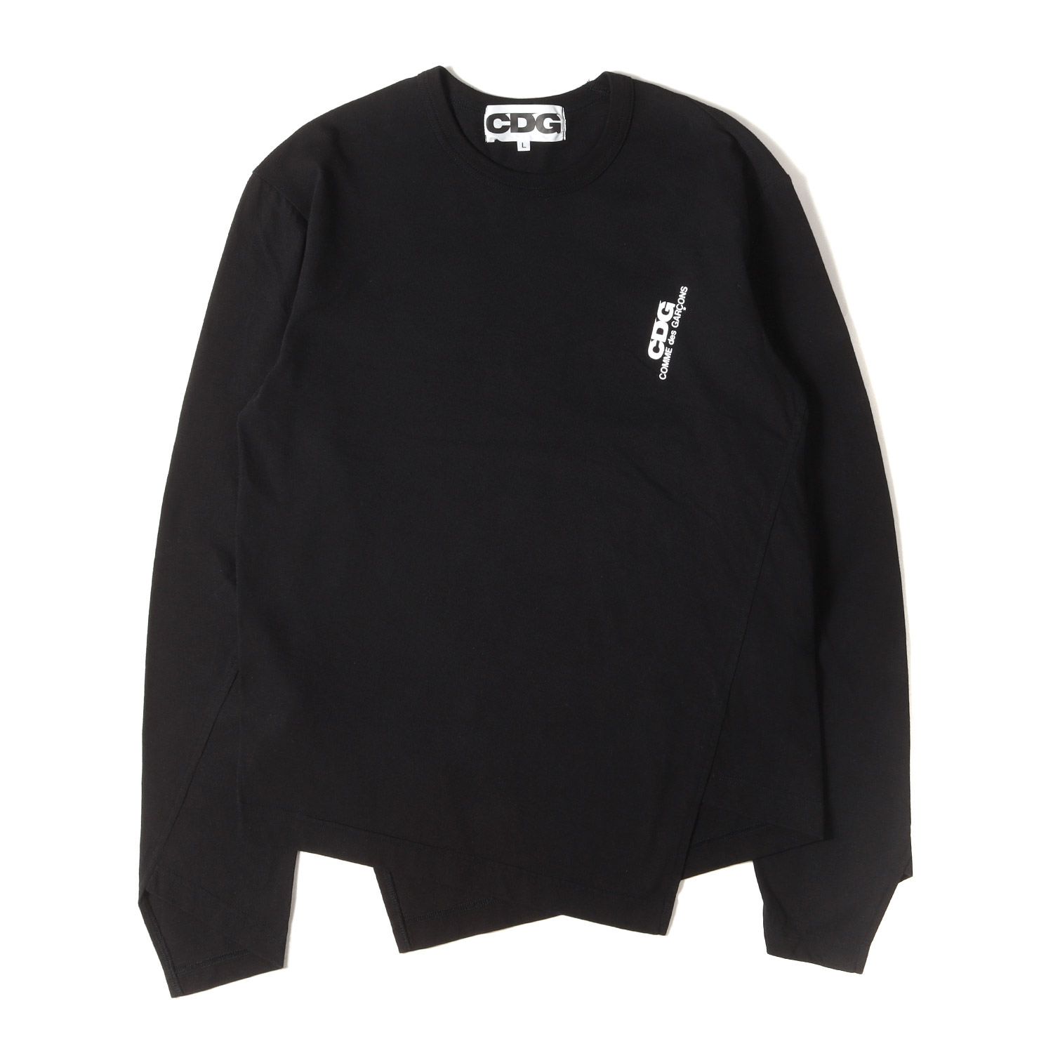CDG ブラック 長袖カットソー L PLAY COMME de GARÇONS 長袖カットソー