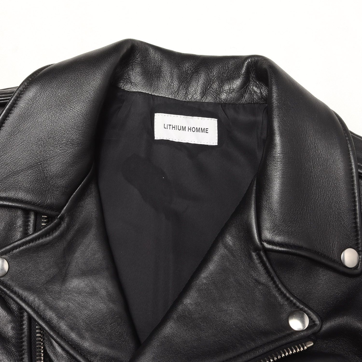 LITHIUM HOMME ラムレザーダブルライダースジャケット XL 50 LITHIUM HOMME （リチウムオム） ラムレザーダブルライダース