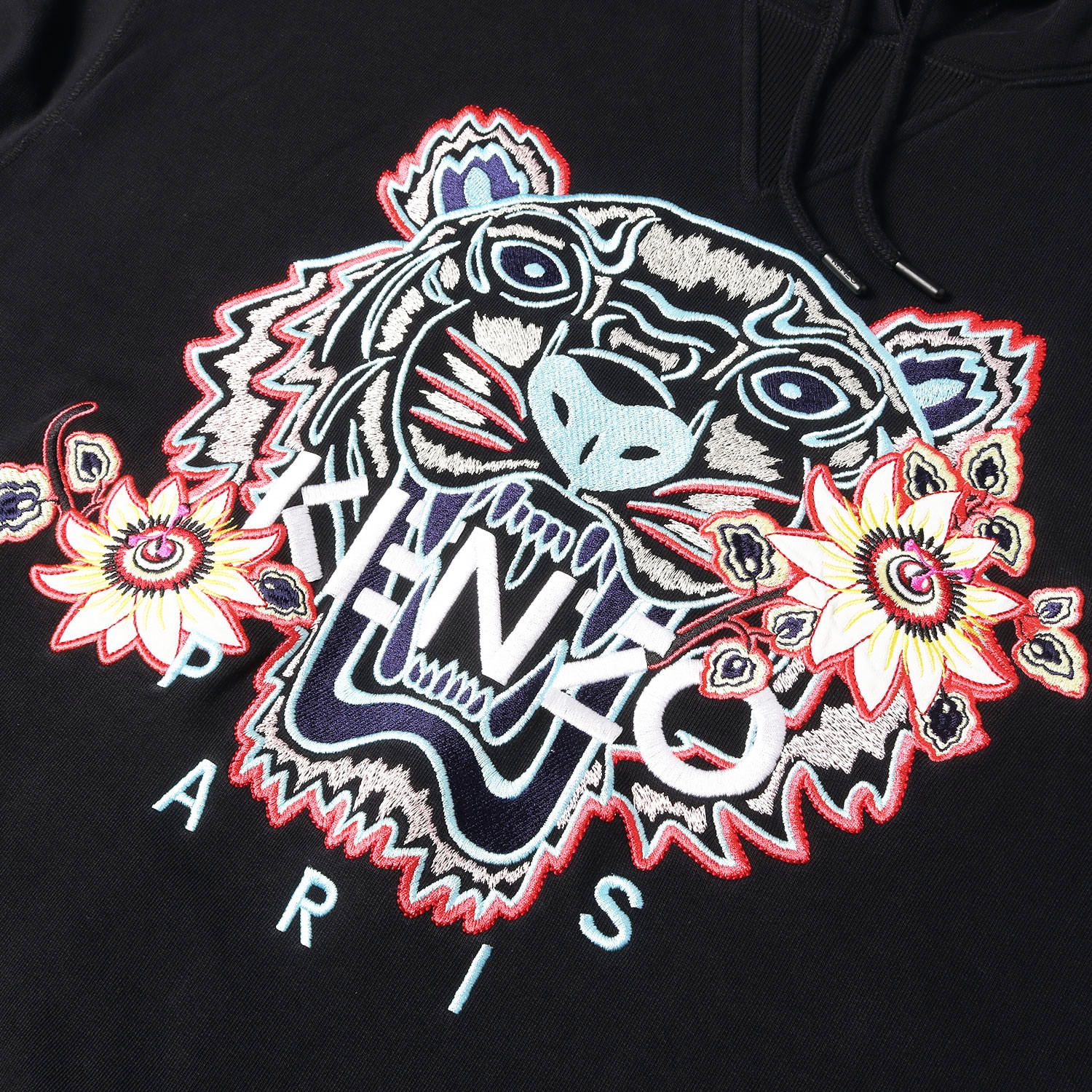 KENZO ケンゾー パーカー ブラック 黒 サイズ:L | タイガー&フラワー 