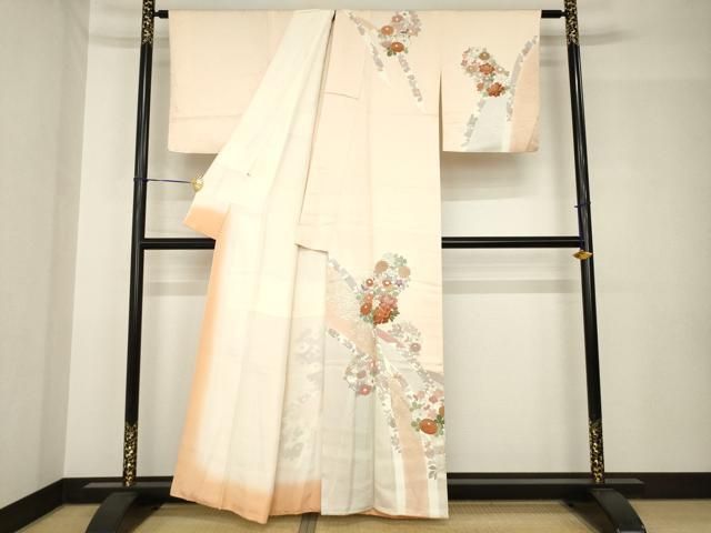 平和屋着物●訪問着　友禅　花丸文　大丸扱い　正絹　逸品　AABH5805ck 平和屋着物○訪問着 友禅 花丸文 大丸扱い 正絹 逸品 AABH5805ck