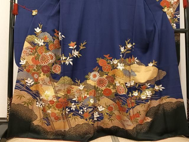 平和屋着物○豪華振袖 草花文 金彩 正絹 逸品 AABH5286ph - メルカリ