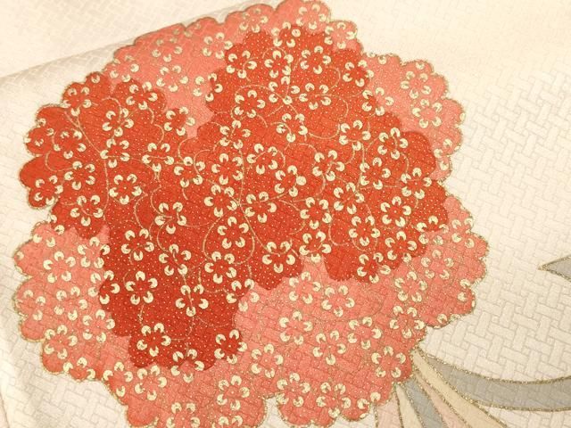 平和屋着物■訪問着　駒刺繍　くす玉　金彩　正絹　逸品　CABF4305ev 平和屋着物□訪問着 駒刺繍 くす玉 金彩 正絹 逸品 CABF4305ev - メルカリ