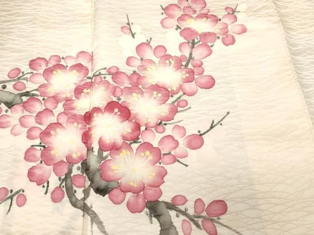 平和屋着物□訪問着 手描き 枝梅文 暈し染め 正絹 逸品 CABF4318ev
