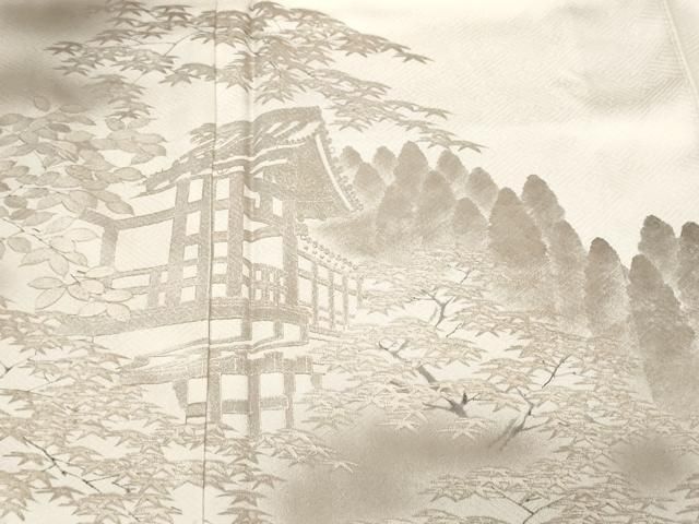 平和屋着物■豪華色留袖　作家物　風景文　暈し染め　銀彩　正絹　逸品　CABF4332ev 平和屋着物□豪華色留袖 作家物 風景文 暈し染め 銀彩 正絹 逸品