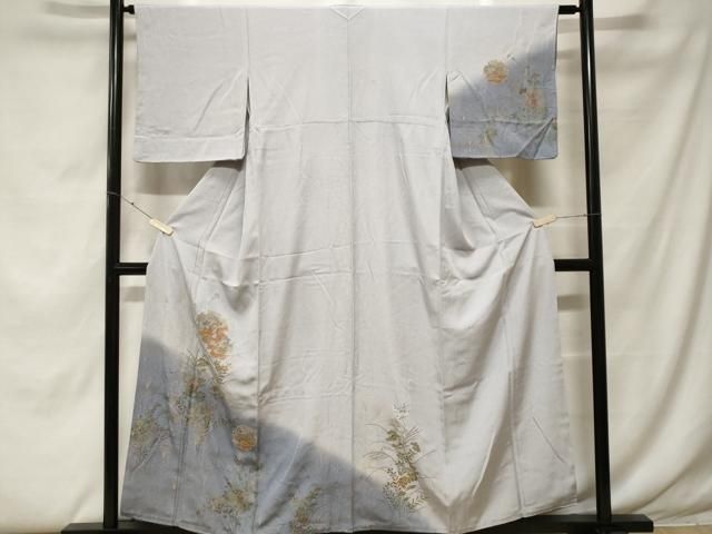 平和屋着物■中国三大刺繍　スワトウ刺繍　訪問着　雪輪重ね枝花文　暈し染め　金彩　やまと誂製　正絹　逸品　CABF4336ev 平和屋着物□中国三大刺繍 スワトウ刺繍 訪問着 雪輪重ね枝花文 暈し